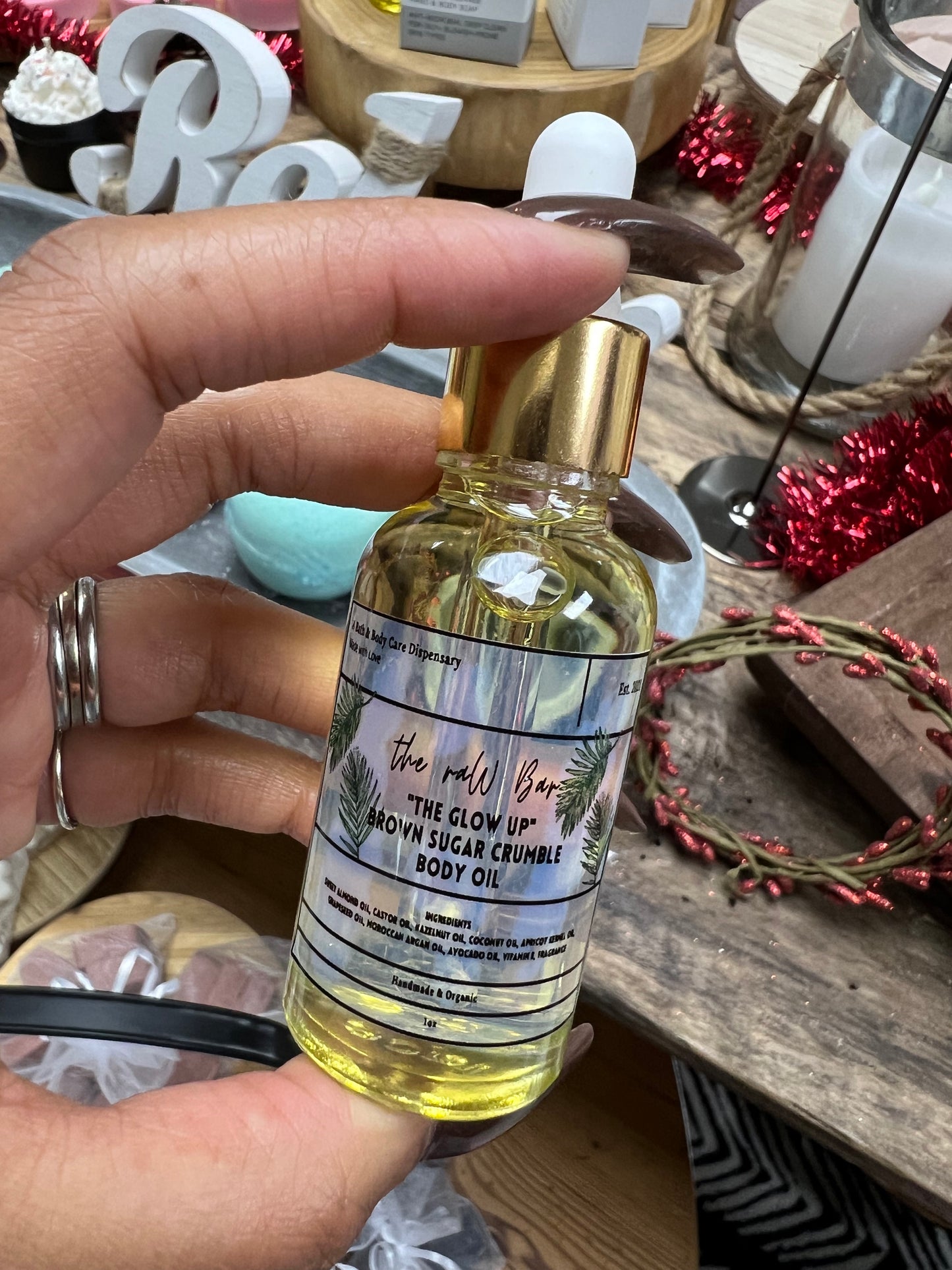 Body Oils ("The Glow Up" Brown Sugar Crumble)